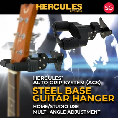 [SG] Hercules GSP39WB PLUS Guitar Banjos Mandolin Wall Mount Hanger Save Space Innovative Steel Base Small Arm