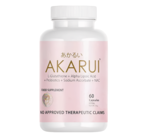 AKARUI JAPAN EFFECTIVE WHITENING GLUTATHIONE COLLAGEN VITAMIN C ALPHA LIPOIC ACID - 60 CAPSULE