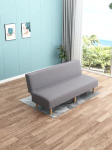 Small sized technology fabric sofa rental room living room apartment simple and luxurious modern lazy fabric folding sofa bed