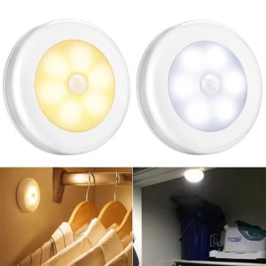 NCNC(OKDEALS01) Battery Powered Motion Sensor Night Light Eye Protection ic Induction Night Lamp MIni LED Wireless Closet Light Kitchen