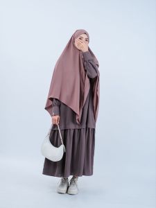 Ziyah.id - Gamis Ghaida Dress Semi Abaya Casual Ity Crepe Premium Fashion Wanita Muslim