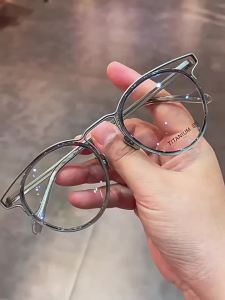 12g Ultra Lightweight Eyeglasses Frames Titanium Acetate Combination Yohji Yamamoto Style Two-Tone Artistic