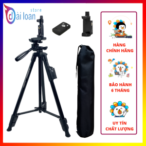 Tripod VCT 5208RM/ 5208L - Chân đỡ điện thoại máy ảnh giá đỡ dùng để chụp ảnh và quay video kèm remote điều khiển và kẹp điện thoại