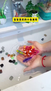 4 Pieces Electronic Light Up Fish Toy Water Activated Sensor Technology For Toddlers Bathtub Fun