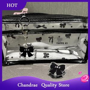 [Chandrae] กระเป๋าใส่ดินสอโปร่งแสงลายการ์ตูนกระเป๋าใส่เครื่องเขียนหลายชั้นแนวตั้งขนาดใหญ่จุได้เยอะกระเป๋าใส่ไปโรงเรียนกระเป๋าเครื่องสำอาง