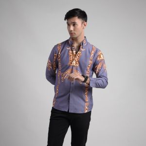 Dgm kemeja batik pria lengan panjang premium 1241