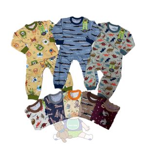 Piyama Anak Ridges SNI / Setelan Baju Bayi Panjang Kancing Pundak / Baju Tidur Anak