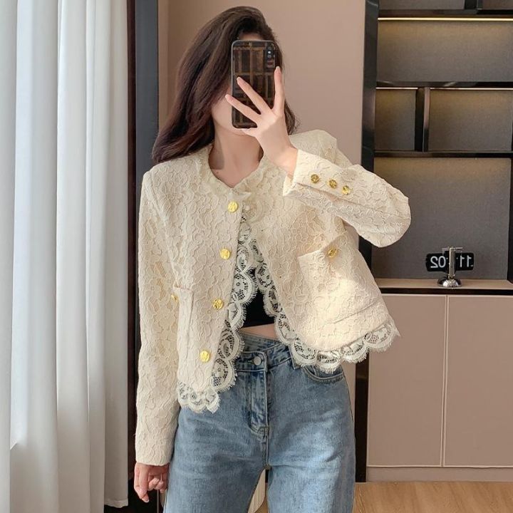 loose lace blazer