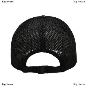 [COD] Big House Summer Men Mesh Baseball Cap Solid Snapback Label Stick Sunhat Outdoor Breathable Hip Hop Baseball Hats Casquette