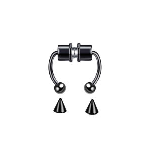 FLEURS Hip Hop Gifts Women Nonperforated Men Septum Rings ic Ring Fashion Jewelry Fake Piercing Nose Ring