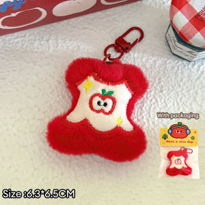 🔥Cartoon Plush Apple Kitten Doll Pendant Key Chain Cute Creative Girl Heart Backpack LovelylifeFu👍