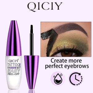 QICIY Peel-Off Semi-Permanent Eyebrow Gel - 0.35oz/10g Waterproof & Lasts 3-5 Days Easy Removal Natural Tint Creates Perfect Brows