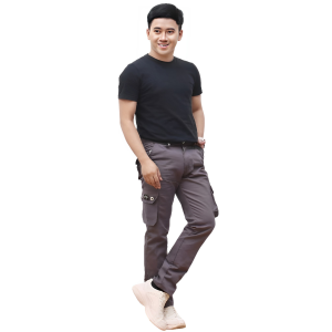 Celana Cargo Panjang Pria Hitam | Celana Casual Outdoor Banyak Saku | Nyaman Dipakai Harian