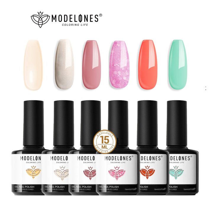 Modelones Polish 15ml Nail Art Spring Summer Color Changing Gel Soak Off Gel Polish Kit