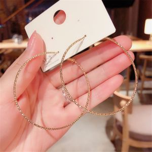 DOWNA Jewelry Fashion Elegant Wedding Engagement Big Circle Gorgeous Crystal Round Hoop Earrings Round Shape Drop Dangle Stud