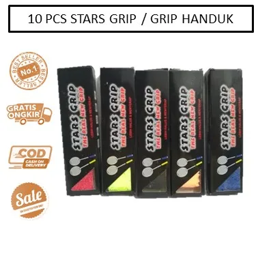 Star Grip Badminton isi 10 pcs bisa COD - Grip Handuk berkualitas - Pegangan Raket - Grib bulutangkis - Handuk Raket - Pegangan Handuk Raket