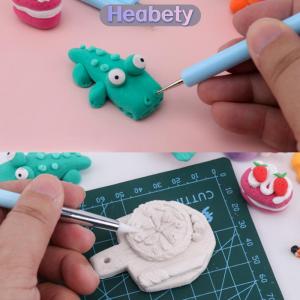Heabety 5 cái bộ Silicone Đất Sét Điêu Khắc Công Cụ Cho Bàn Chải Mô Hình Chấm Móng Tay Nghệ Thuật Gốm Đất Sét Công Cụ Tự Làm Khắc Gốm Sứ Điêu Khắc