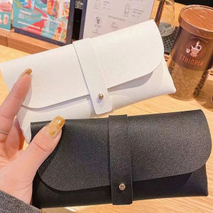 Faux Leather Eyeglasses Case Wallet Type Eyeglass Holder Sunglass Cases Mirror Eyeglass Holder High-end