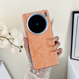 For Vivo X100 X100s X200 Pro Ultra Casing Snake Pattern Leather Plated Hard Phone Case Cover