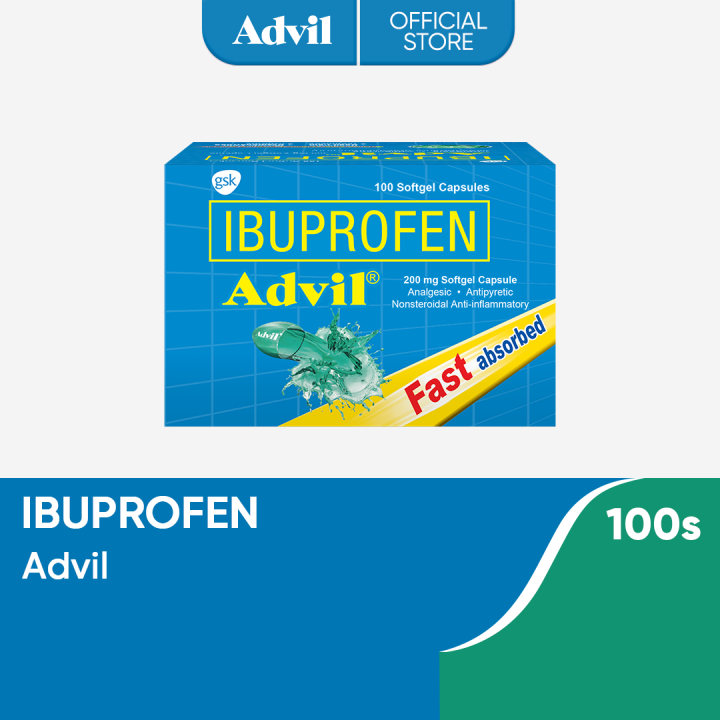 Advil Liquigel Ibuprofen 100s for Stronger Fever & Pain Relief than