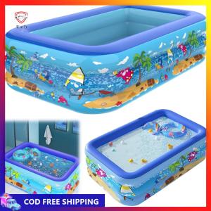 Inflatable Swimming Pool Cartoon Pattern Baby Bath Bathtub Thickening Swimming Pool for Summer Outdoor Indoor