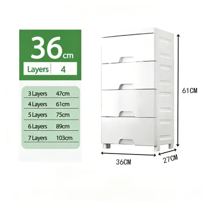 VISION HOME STORE | Durabox Drawer Cabinet – Lockable Wheeled Thickened Plastic Storage for Kitchen & Bedroom
