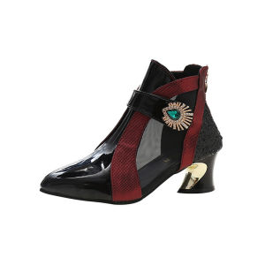 Autumn and Winter New Fashion Leather Boots Thick High Heel Mesh Breathable Dr. Martens Boots Cross-Border plus Size Sandal Boots Hot Selling in Stock Womens Boots