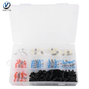 Voktta 300/400/500Pcs niêm phong solderable cách nhiệt co nhiệt không thấm nước hàn Bộ vòng co nhiệt đầu nối dây điện
