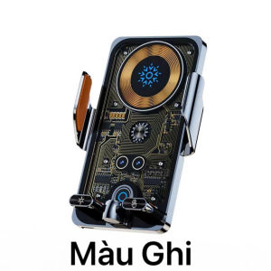Giá Đỡ Điện Thoại Ô Tô Kiêm Sạc Không Dây Từ Tính 15W - Kẹp Tự Động Thông Minh 3 Trong 1