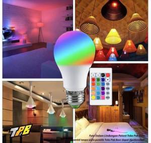 LAMPU BOHLAM LED RGB 10WATT RGB BERUBAH WARNA REMOTE CONTROL ORIGINAL - GIITECH