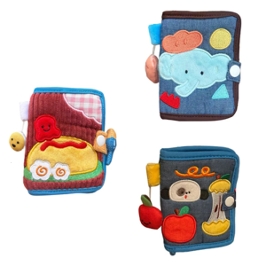 Cartoon Elephant Short Purse Card Case Lovely Dog Wallet Canvas Coin Purse Small Wallet with Card Holder for Daily