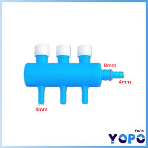 YoPo Aquarium Air Pump Hose Splitter Fish Tank Oxygen Regulating Valve Flow Splitter 3/4 Way