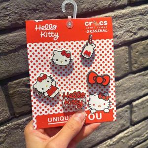 Laz nigori Dễ Thương mèo kitty Giày Charms Đối Crocs-Có Thể Tháo Rời DIY Trang Trí Clip Cho Mùa Hè Thời Trang