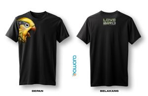 Miber Kaos Burung Kaos Kicau Kaos Lovebird Mecha Opaline Yellow Face Bahan Combed 30s Dijamin Adem