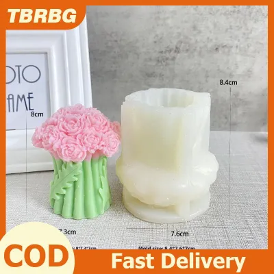 TBRBG Tulip Bó Silicone Khuôn Tự Làm Hoa Hương Thơm Nến Khuôn Nến Làm Cung Cấp Quà Tặng Ngày Valentine