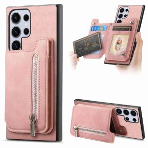 2 in 1 MagneCards Solt Zipper Wallet Leather Detachable Case For Samsung Galaxy S24 Ultra S23 Plus A05 A55 A15 A25 Bag Cover