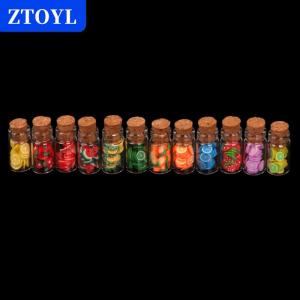 [COD] ZTOYL 5ชิ้นบ้านตุ๊กตา1:12ขนาดเล็กผลไม้สารพันกระป๋องผลไม้แห้งผลไม้ลูกอมเด็กเล่นตุ๊กตาของเล่นอุปกรณ์บ้าน