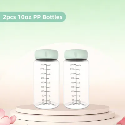 yootree Portable Breast Milk Cooler 24H Cooling Ice Free Breastmilk Chiller with 2PCS 300ml Breast Milk Storage Bottles BPA Free Travel Cooler