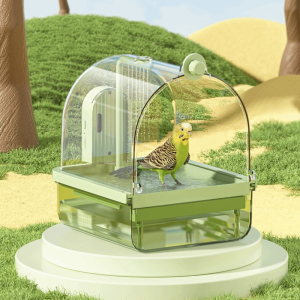 CANICECA Detachable Bird Bathtub Auto Water Circulation Clear Parrot Shower  Filtering Bird Cage Accessory Bird Bathing