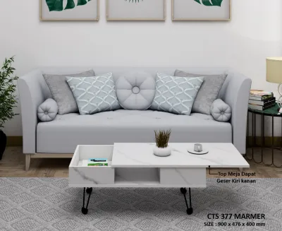 MEJA TAMU COFFEE TABLE KAKI BESI MINIMALIS CT278/279 [PARBUB]