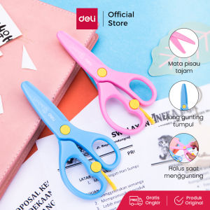 Deli Gunting Anak Plastik tip tumpul untuk penggunaan yang aman desain trendi ED60402