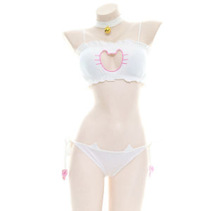 đồ lót nữ hở ngực trang phục biểu diễn mèo trang phục hầu gái