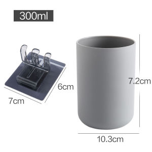 Toothbrush holder no-drill bathroom mouthwash cup and toothbrush cup set wall-mounted toothbrush rack top pick