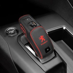 BuyV Peugeot Car Shift Lever Cover,PU Leather Car Gear Shift Knob Cover Decor for Peugeot 2008 4008 5008 508
