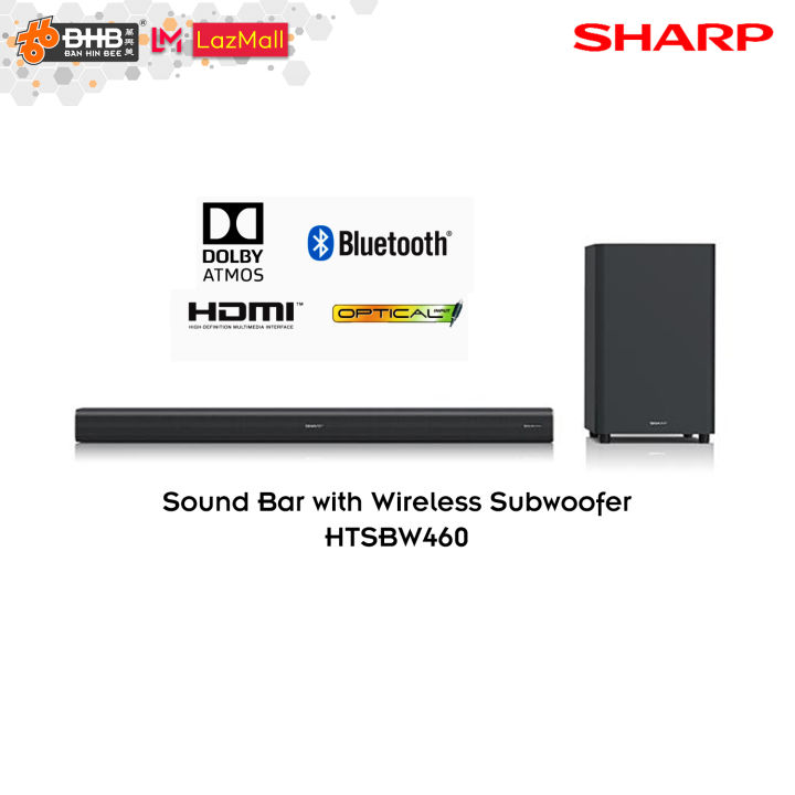 Sharp HTSBW460 Dolby ATMOS Sound Bar Home Theater with Wireless
