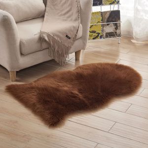 5FANGZHE  Imitation Wool Floor Protection Fluffy Shaggy Non Slip Soft Rugs Faux Fur Bedroom Mats Sheepskin Rug