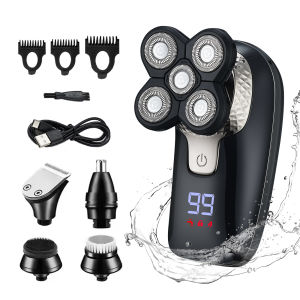AE Fully washable electric shaver with seven blades 7D Multifunctional razor and hair clipper bald head shaving machine hair removal tool