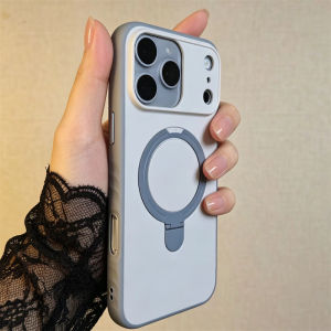 Armor Shockproof For Magsafe Case For iPhone 18 17 16 15 14 13 12 11 Pro Max Plus Magnetic Stand Bracket Non-Slip Border Cover