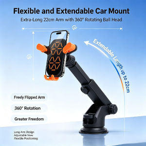Car Phone Holder Universal Mount 360° Rotation for Dashboard & Air Vent Universal Compatibility