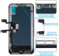 Screen Replacement for iPhone Xs Max 6.5', 3D Touch Display Full Repair kit, Digitizer Assembly with Tools Set, Tempered Glass, Instruction. 